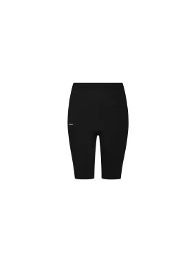 Women's Plant-Stretch Compressive Cycle Shorts—black